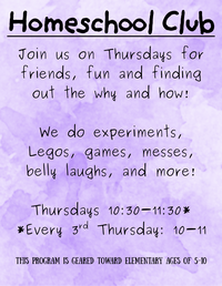 Homeschool Club - Waynesville Library